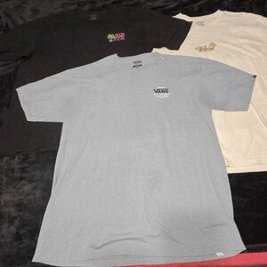 Vans Men's T-Shirt - Black, Gray, and Cream